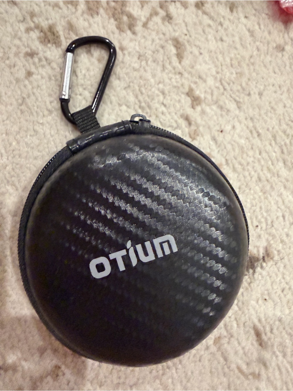 Kohl's OTIUM Black Round Carry Case with Carabiner